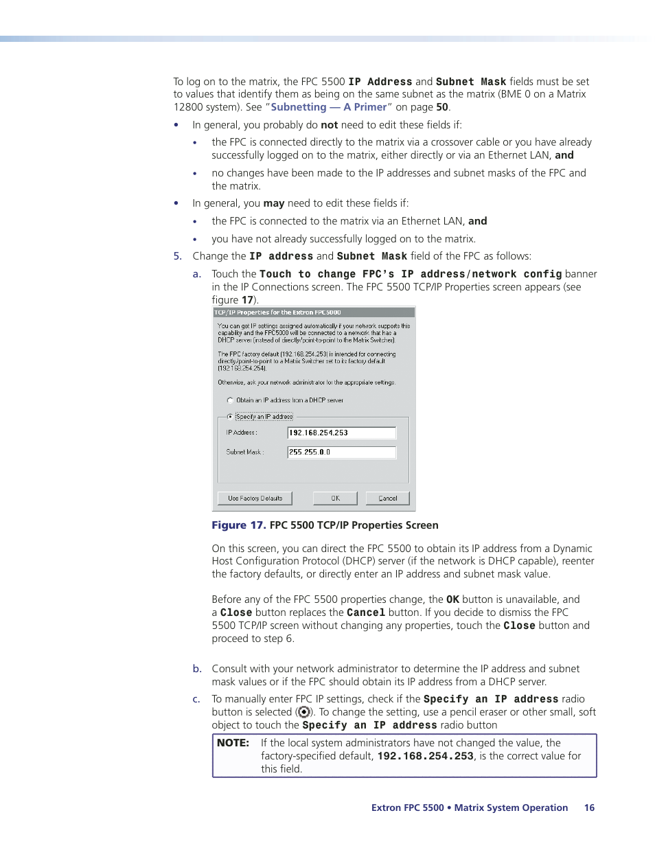 Extron Electronics FPC 5500 User Manual | Page 22 / 59