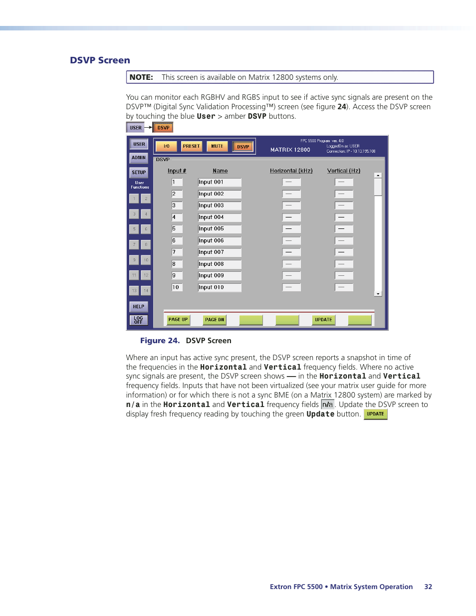 Dsvp screen | Extron Electronics FPC 5500 User Manual | Page 38 / 59