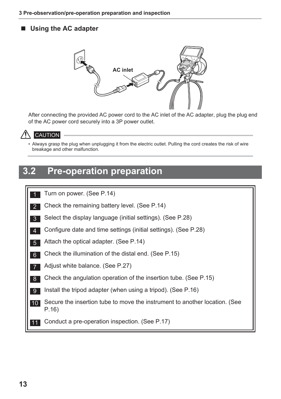 2 pre-operation preparation | Olympus IPLEX UltraLite User Manual | Page 17 / 48