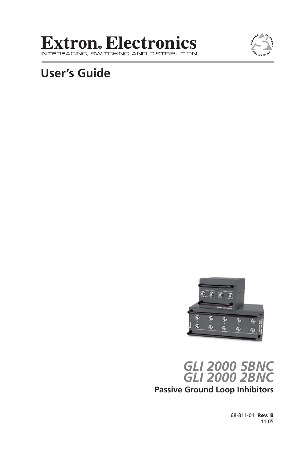 Extron Electronics GLI 2000 2BNC User Manual | 8 pages