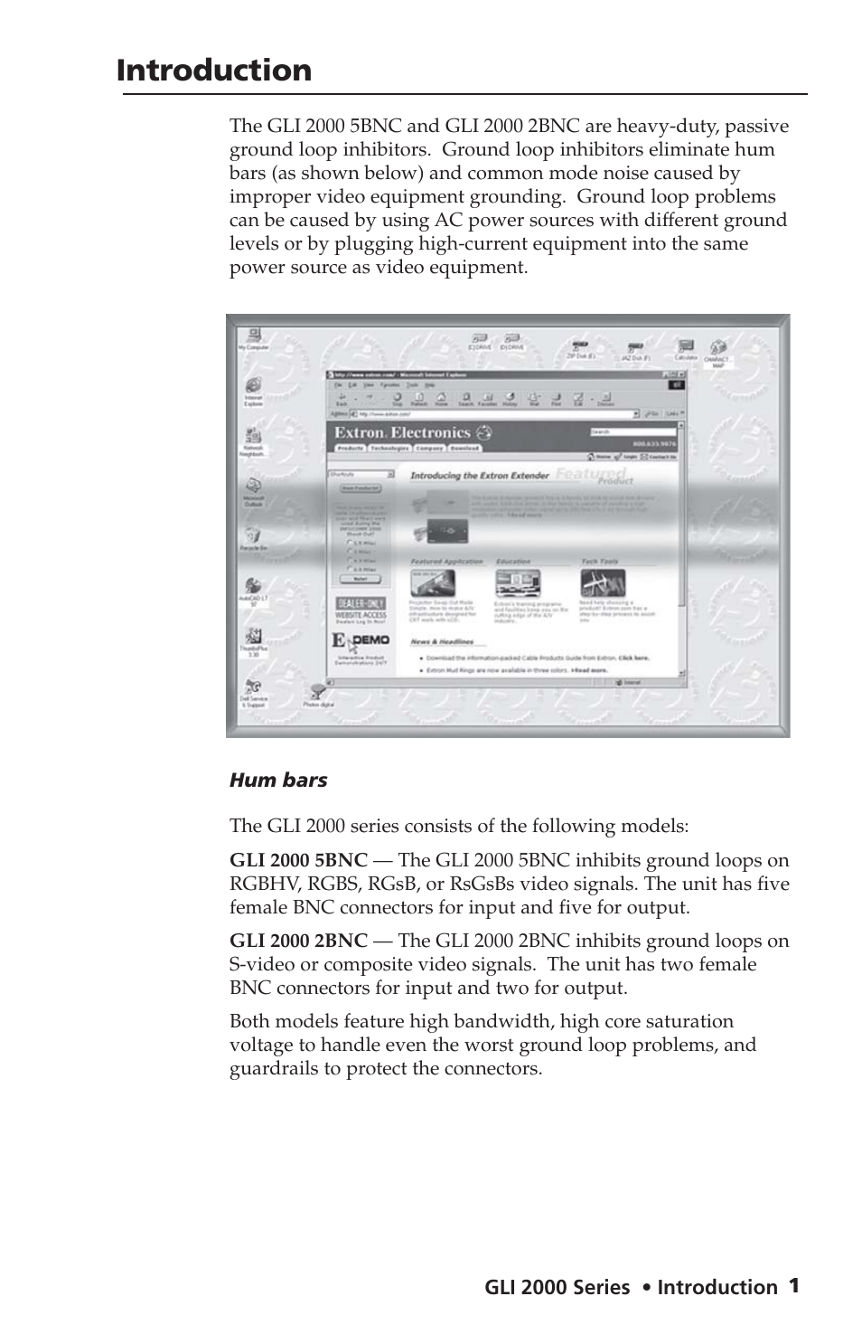 Introduction | Extron Electronics GLI 2000 2BNC User Manual | Page 2 / 8