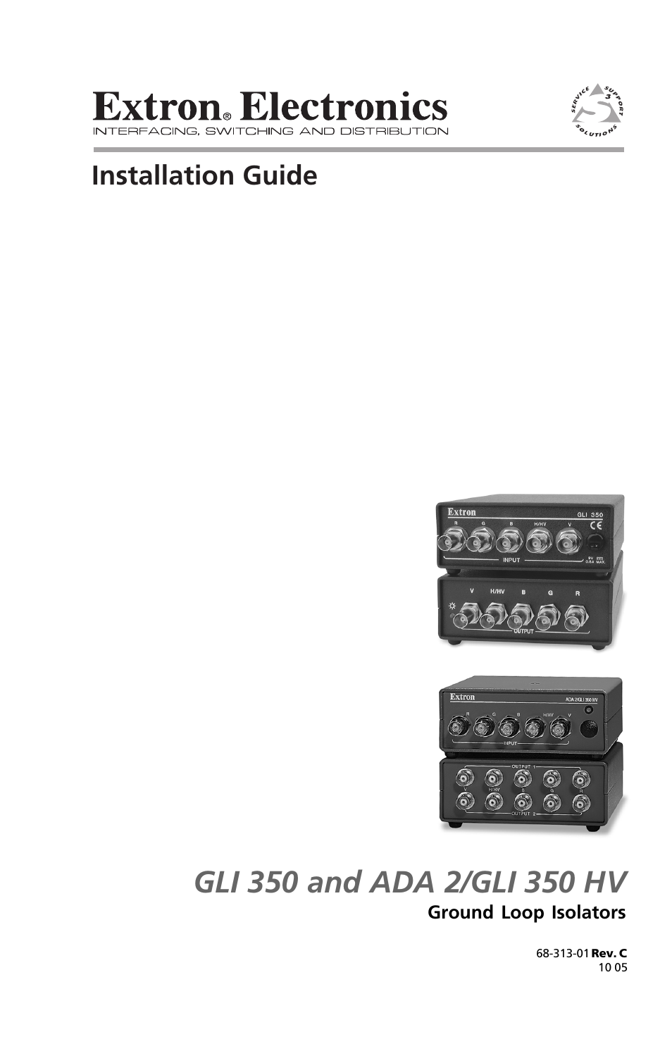 Extron Electronics ADA 2_GLI 350 HV User Manual | 12 pages