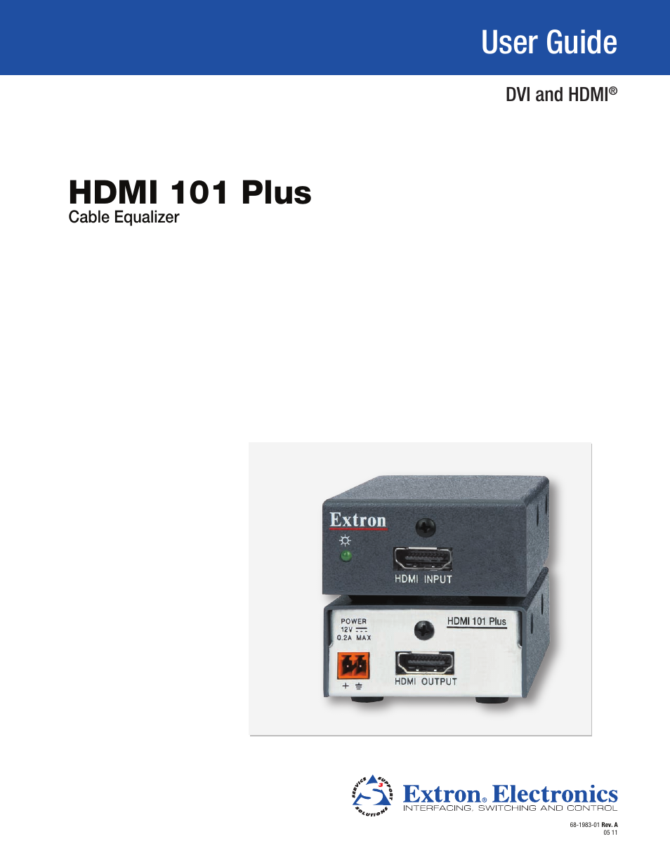 Extron Electronics HDMI 101 Plus User Guide User Manual | 18 pages