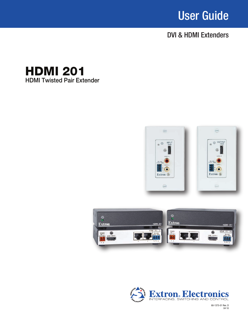 Extron Electronics HDMI 201 User Manual | 40 pages