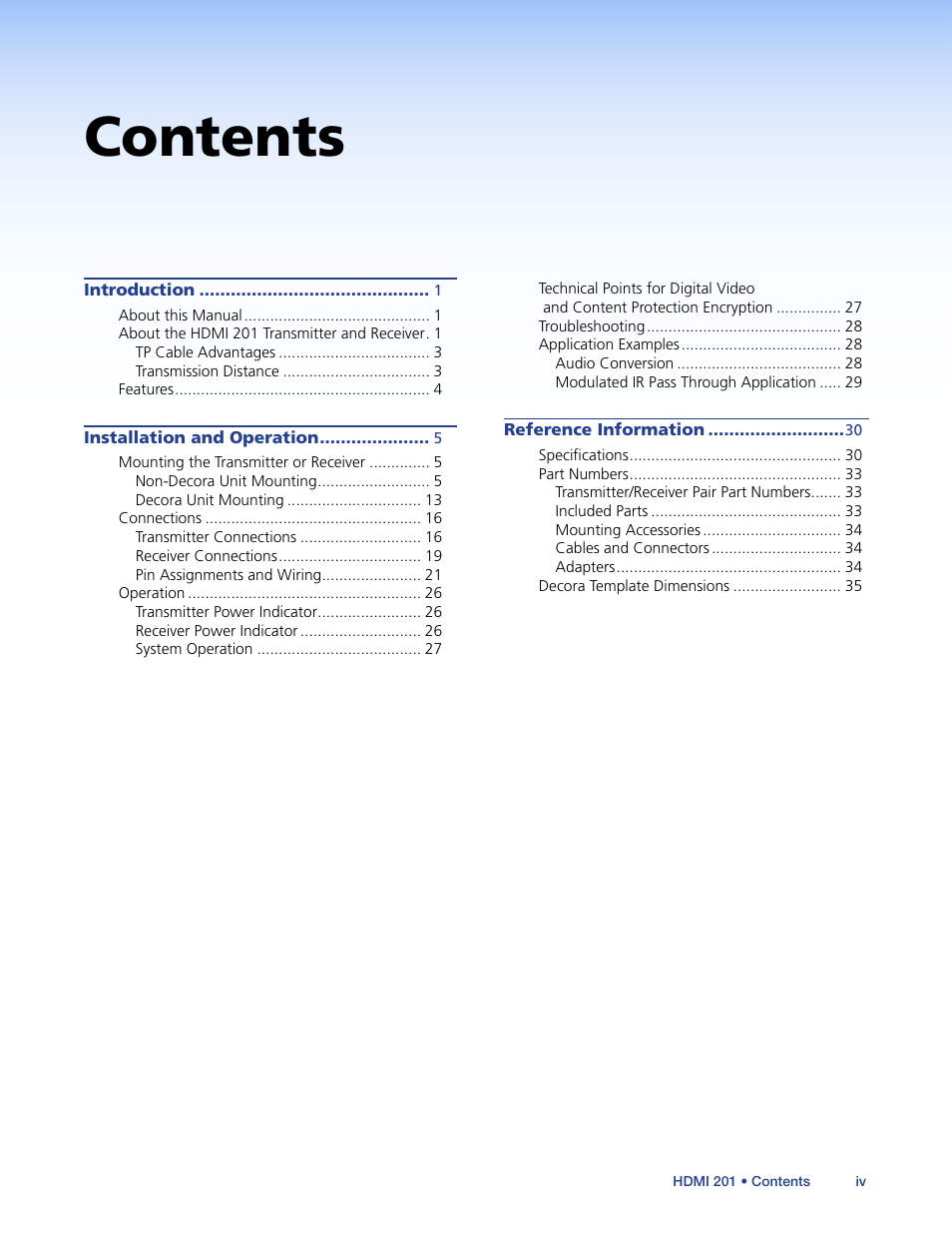 Extron Electronics HDMI 201 User Manual | Page 4 / 40