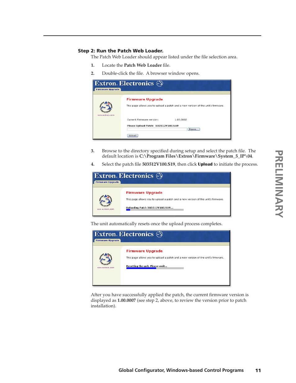 Preliminar y | Extron Electronics Global Conﬁgurator 2.2 User Manual | Page 12 / 16