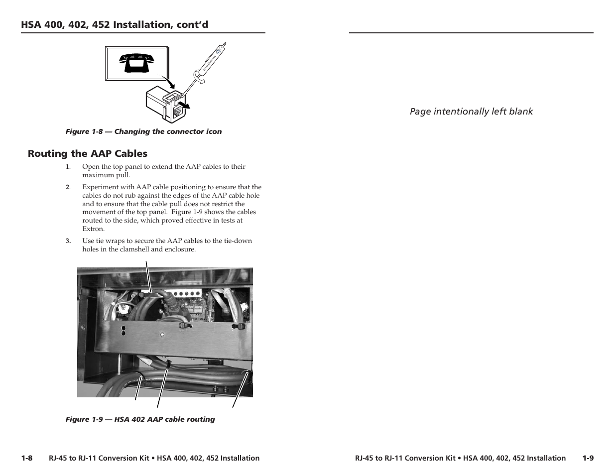 Routing the aap cables | Extron Electronics RJ-11 User Manual | Page 8 / 13