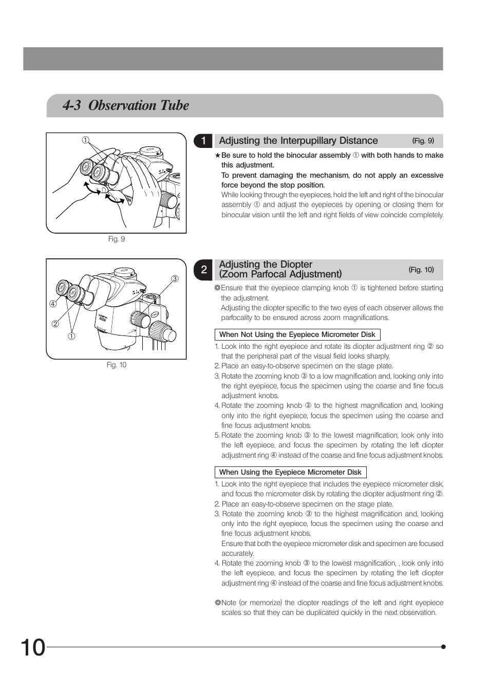 3 observation tube | Olympus SZX16 User Manual | Page 14 / 36