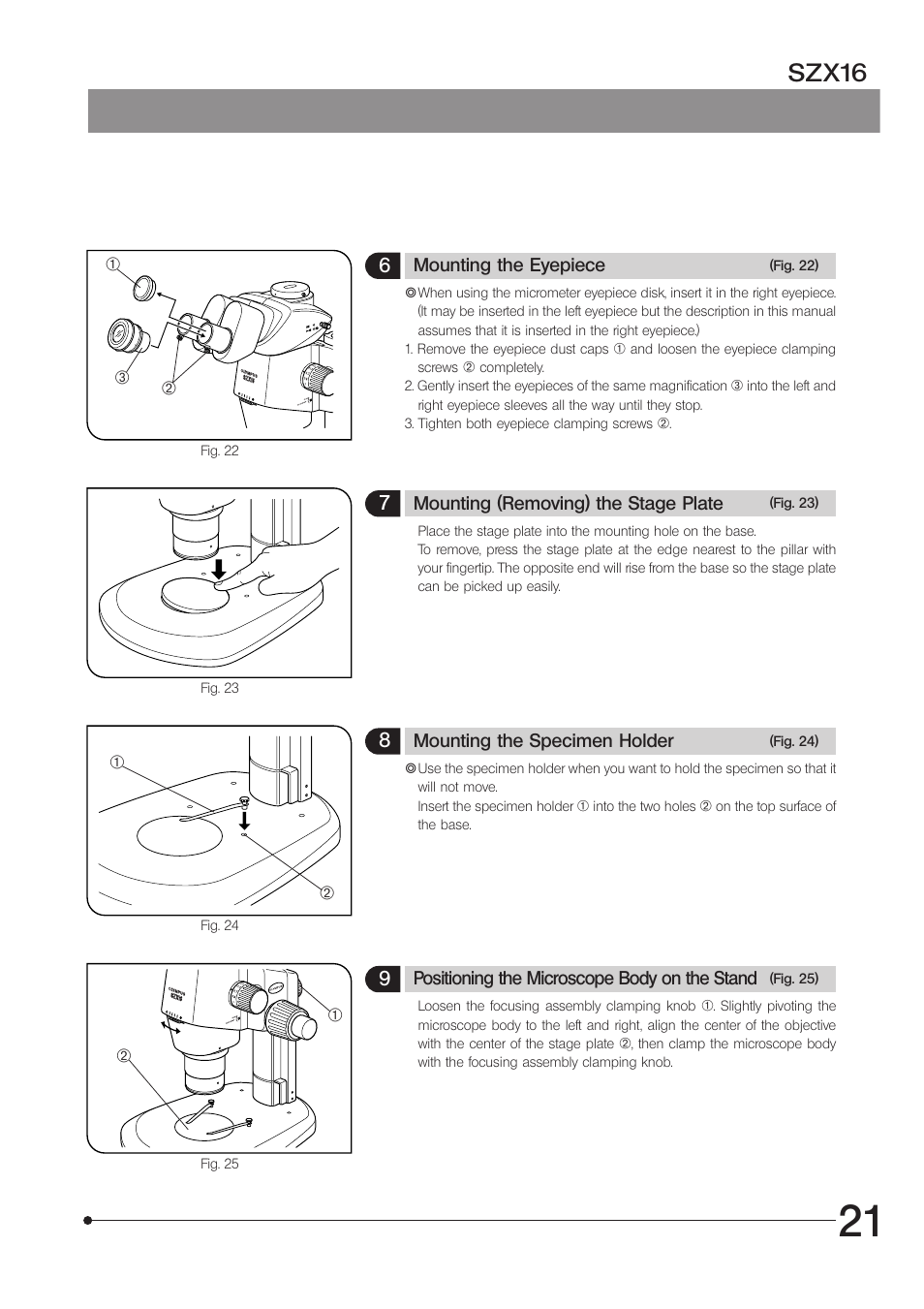 Szx16 | Olympus SZX16 User Manual | Page 25 / 36