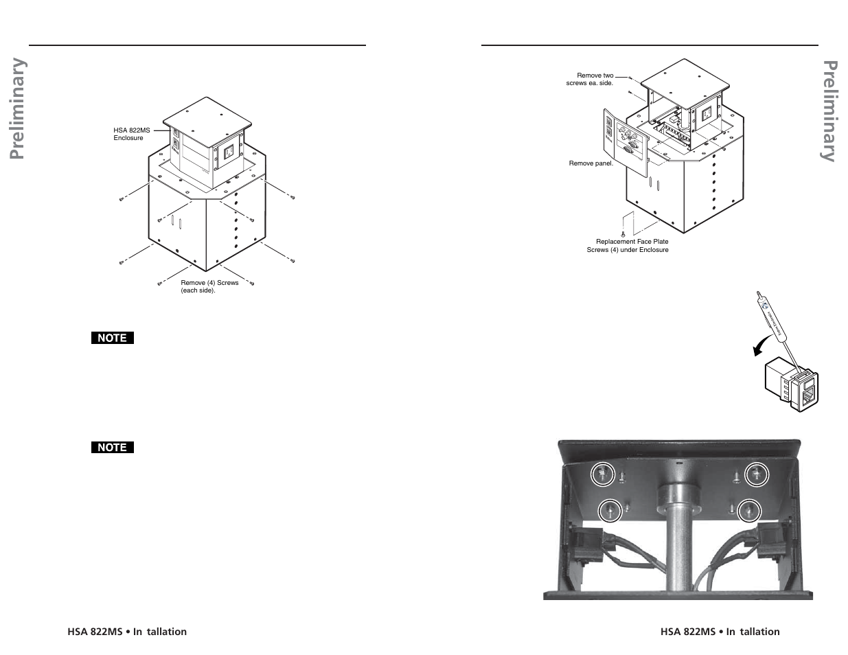Pr eliminary pr eliminary | Extron Electronics HSA 822MS User’s Manual User Manual | Page 10 / 35