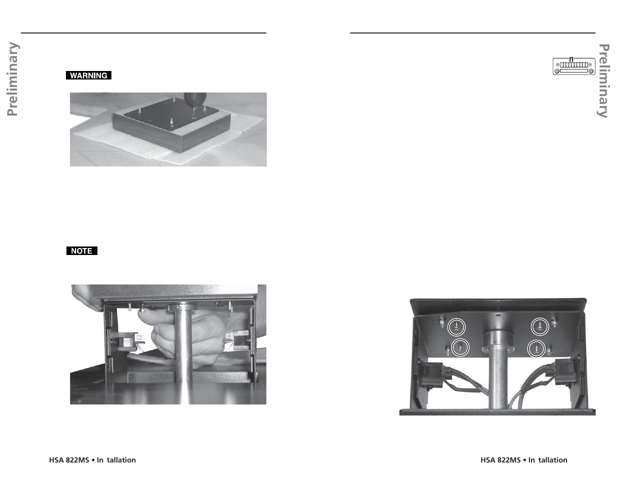 Pr eliminary pr eliminary, Installation, cont’d, Making final adjustments | Extron Electronics HSA 822MS User’s Manual User Manual | Page 12 / 35