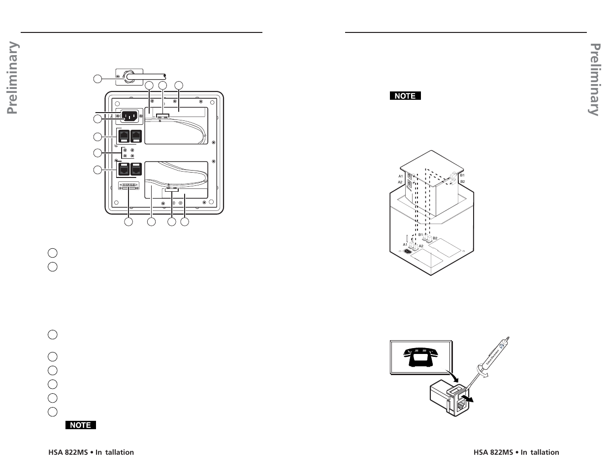 Pr eliminary pr eliminary, Installation, cont’d, Cabling the enclosure | Extron Electronics HSA 822MS User’s Manual User Manual | Page 16 / 35