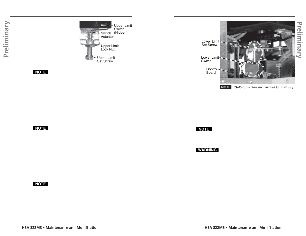 Pr eliminary pr eliminary, Maintenance and modifications, cont’d | Extron Electronics HSA 822MS User’s Manual User Manual | Page 23 / 35