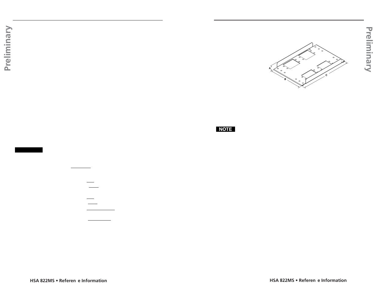 Pr eliminary pr eliminary, Reference information | Extron Electronics HSA 822MS User’s Manual User Manual | Page 27 / 35
