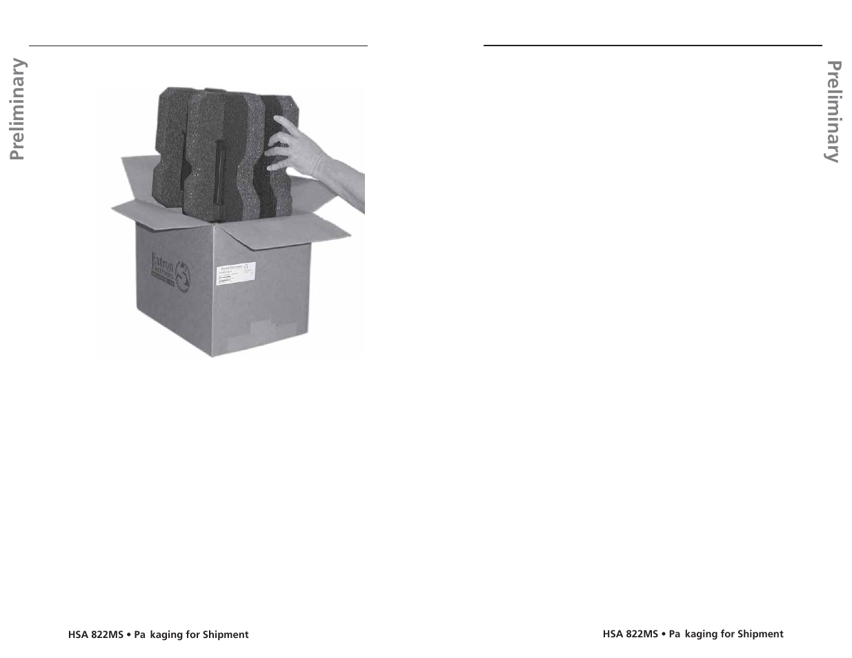 Pr eliminary pr eliminary | Extron Electronics HSA 822MS User’s Manual User Manual | Page 34 / 35