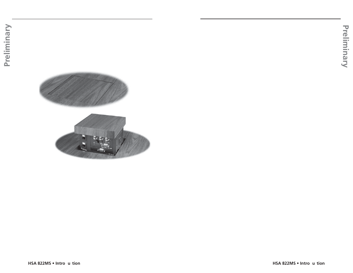 Pr eliminary pr eliminary | Extron Electronics HSA 822MS User’s Manual User Manual | Page 5 / 35