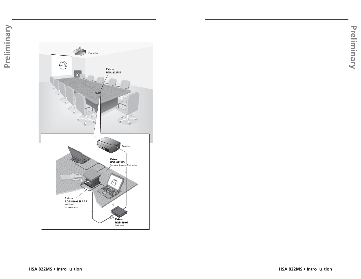 Pr eliminary pr eliminary | Extron Electronics HSA 822MS User’s Manual User Manual | Page 6 / 35