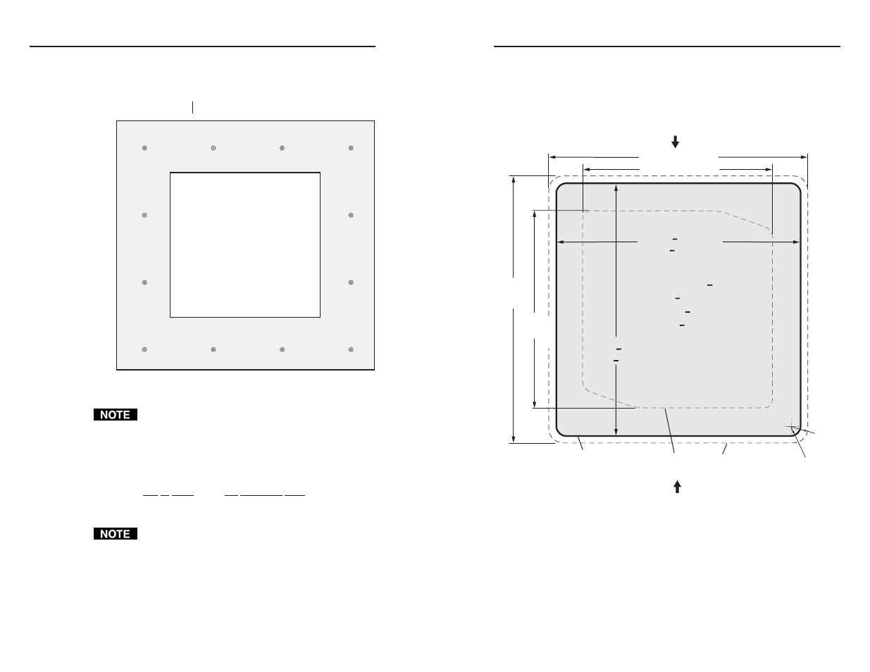 Top plate dimensions, Hsa 822m cut-out template, Hsa 822m | Reference information, cont’d | Extron Electronics HSA 822M User’s Manual User Manual | Page 27 / 31