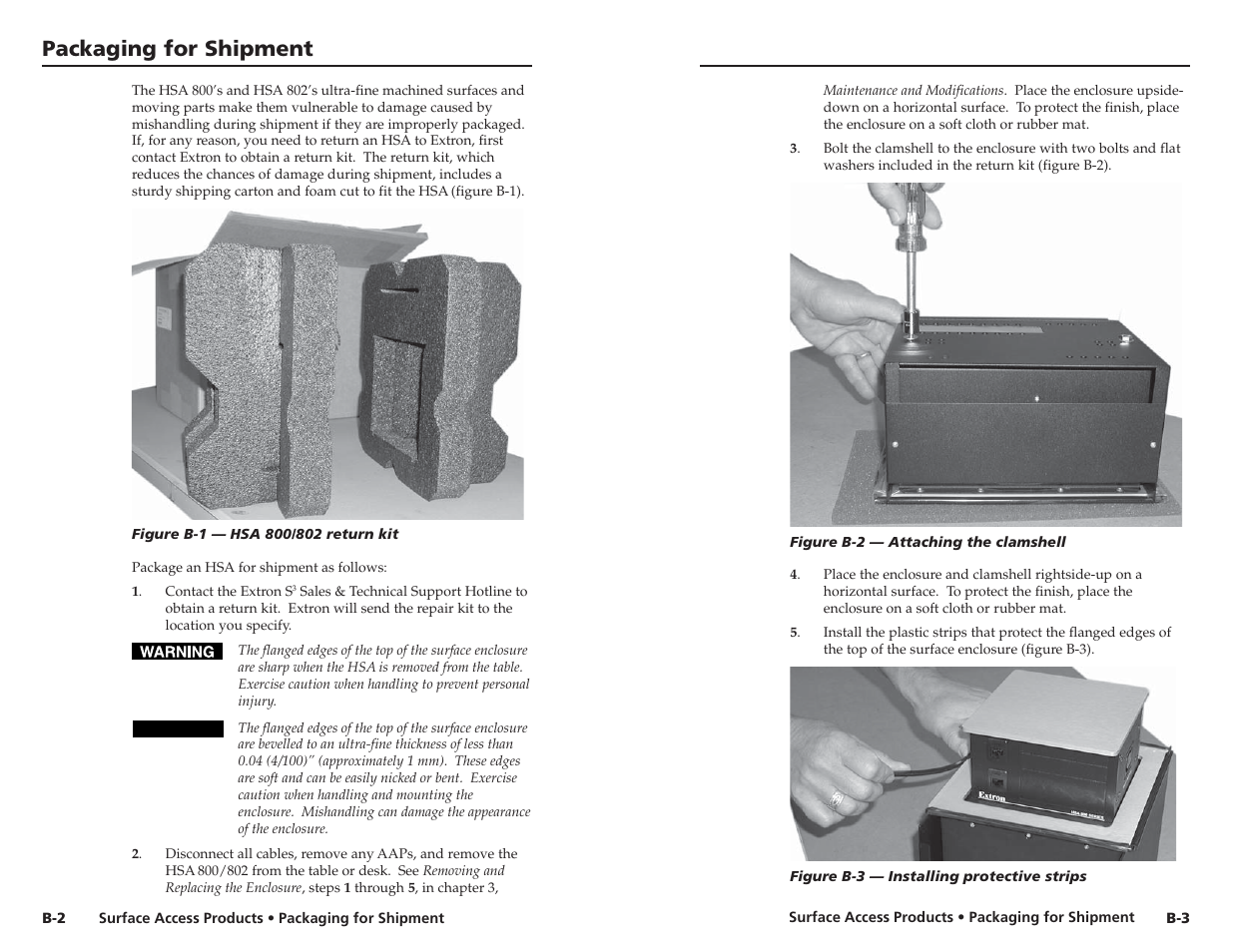 Packaging for shipment | Extron Electronics HSA 802 User Guide User Manual | Page 23 / 25