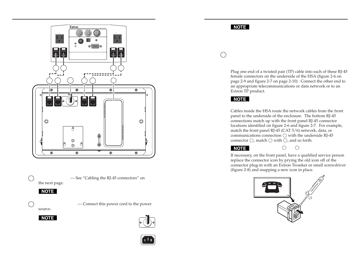 Cabling the rj-45 connectors, Installation, cont’d | Extron Electronics HSA 400 & HSA 402 User Guide User Manual | Page 12 / 28