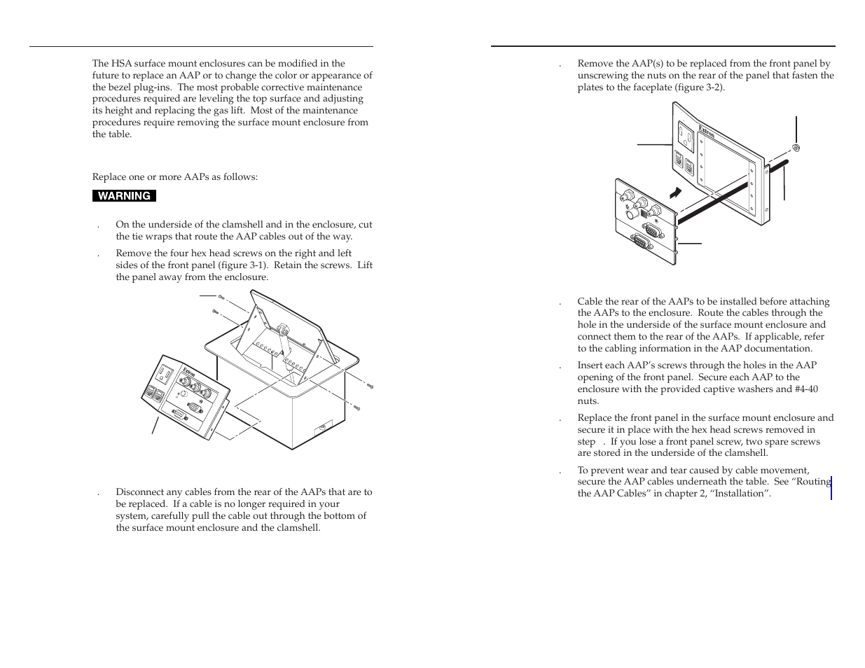 Replacing an aap, Maintenance and modifications | Extron Electronics HSA 400 & HSA 402 User Guide User Manual | Page 15 / 28