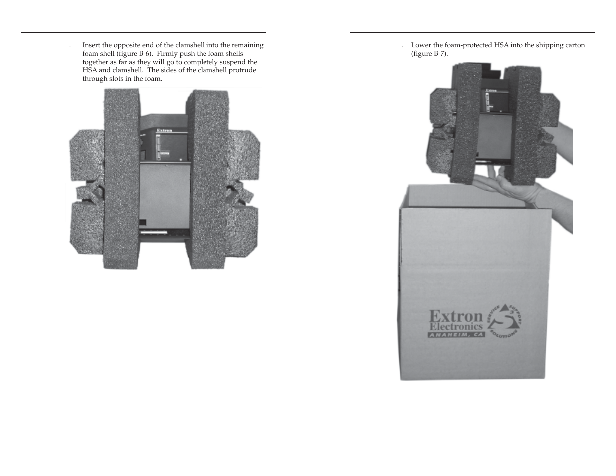 Packaging for shipment, cont’d | Extron Electronics HSA 400 & HSA 402 User Guide User Manual | Page 27 / 28