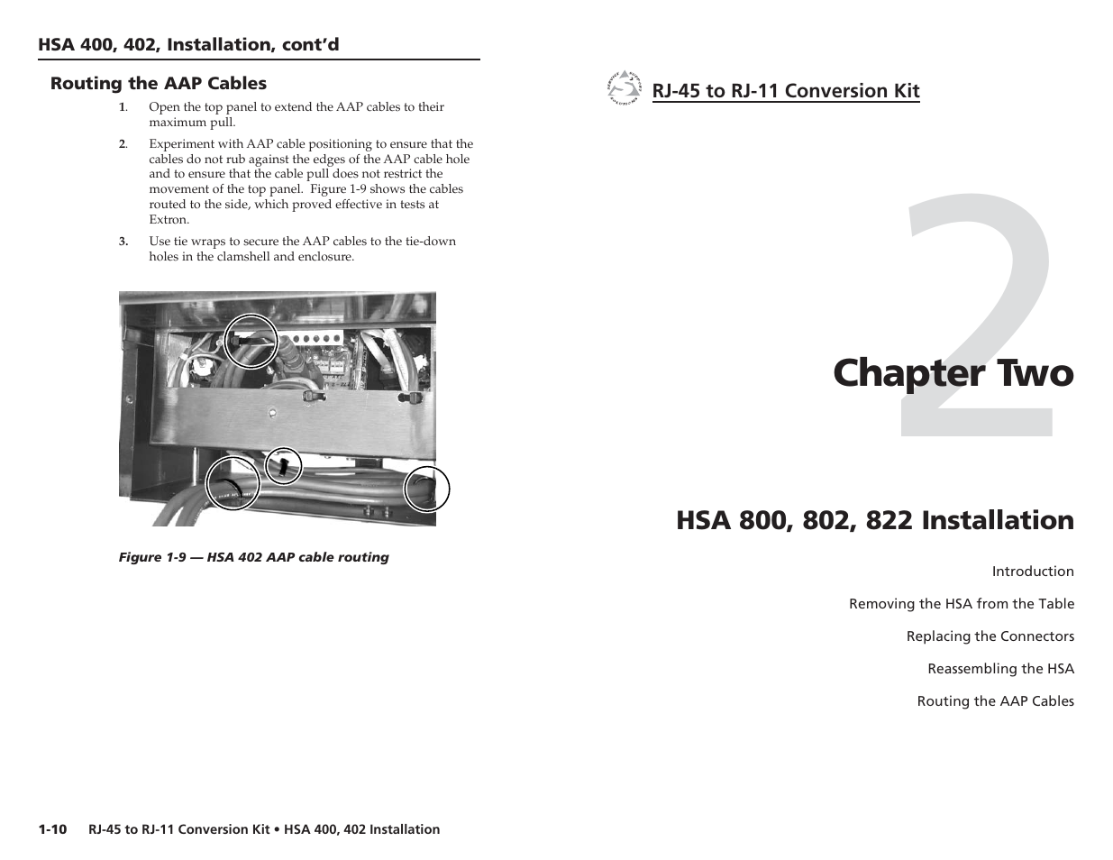 Chapter two | Extron Electronics RJ-11 Installation User Manual | Page 9 / 13