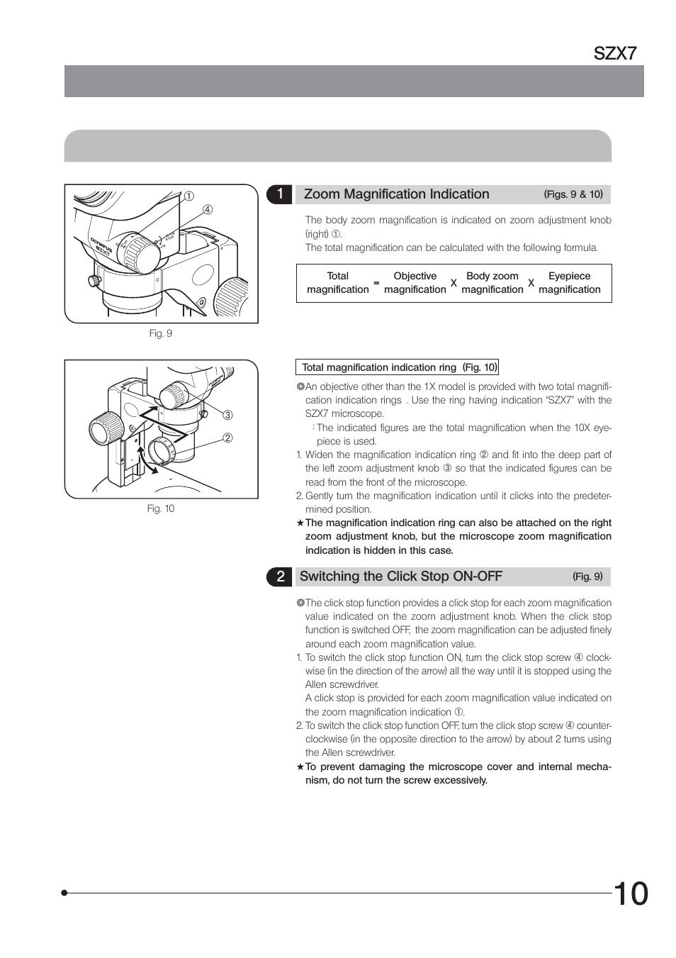 3 microscope body, Szx7 | Olympus SZX7 User Manual | Page 13 / 32