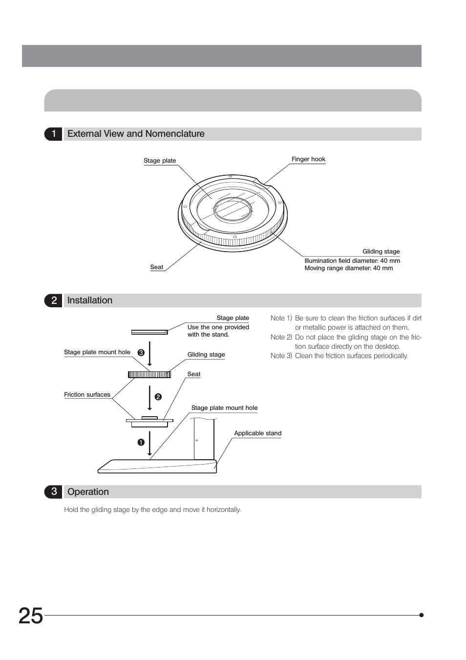 6 gliding stage szh-sg | Olympus SZX7 User Manual | Page 28 / 32