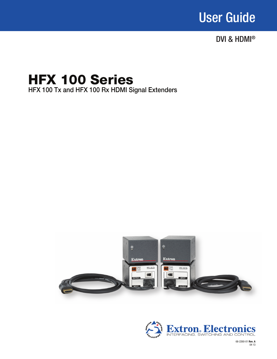 Extron Electronics HFX 100 Series User’s Guide User Manual | 16 pages