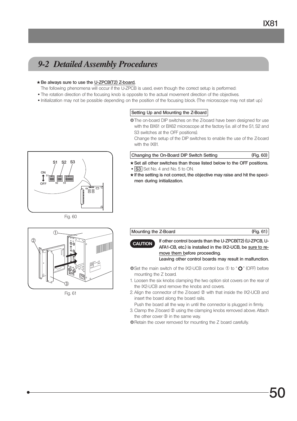 2 detailed assembly procedures, Ix81 | Olympus IX81 User Manual | Page 55 / 68