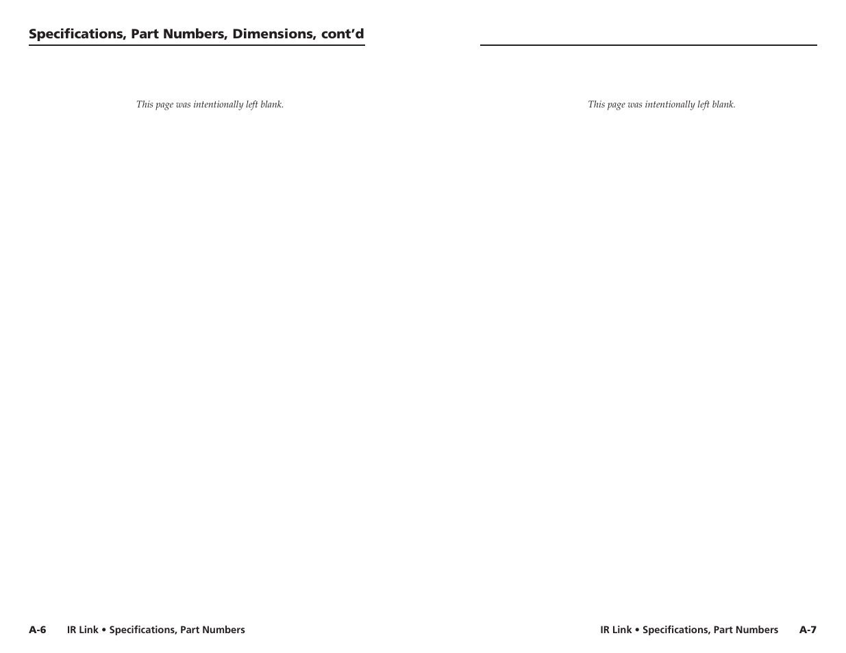 Specifications, part numbers, dimensions, cont’d | Extron Electronics IR Link User Manual | Page 14 / 15