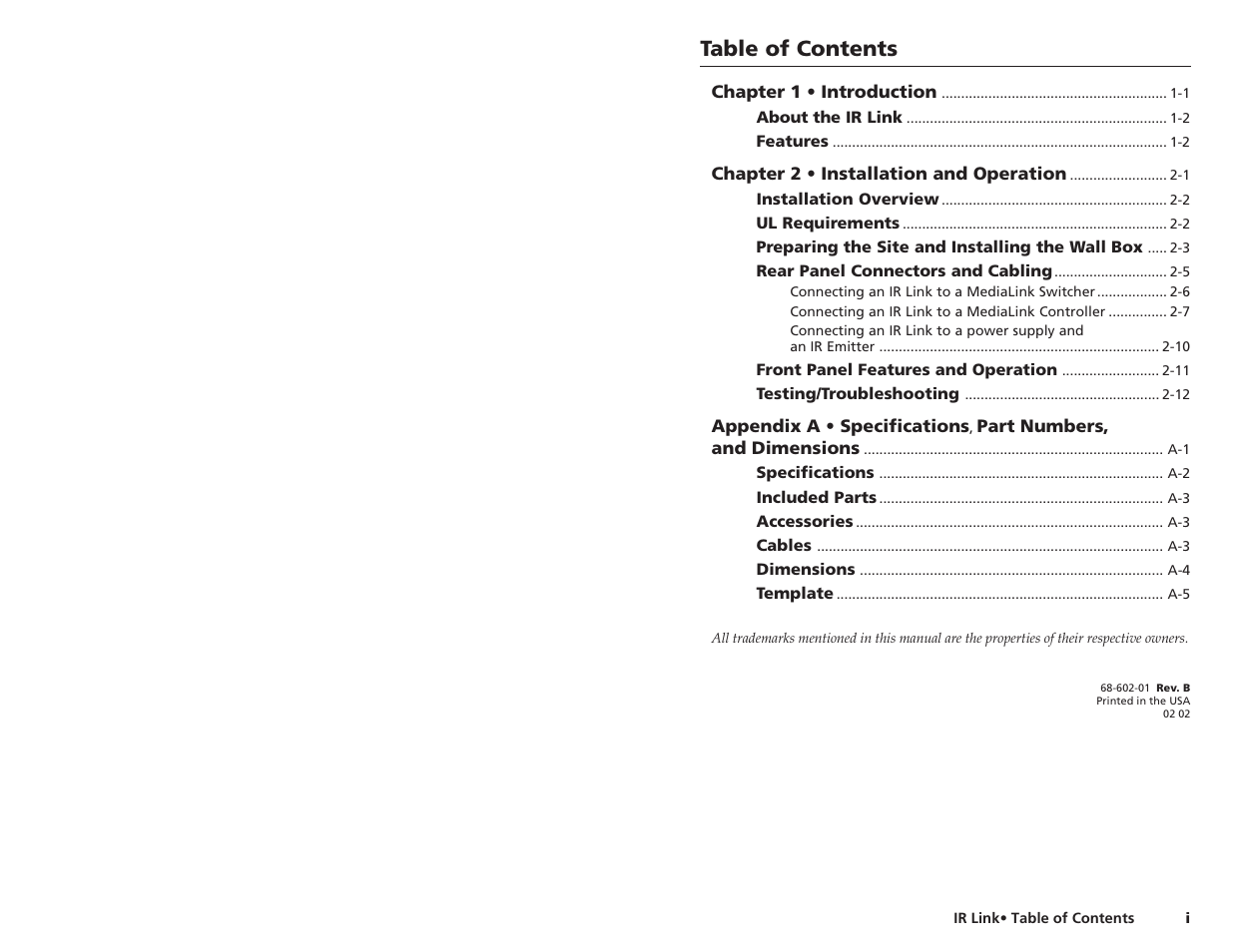 Extron Electronics IR Link User Manual | Page 3 / 15