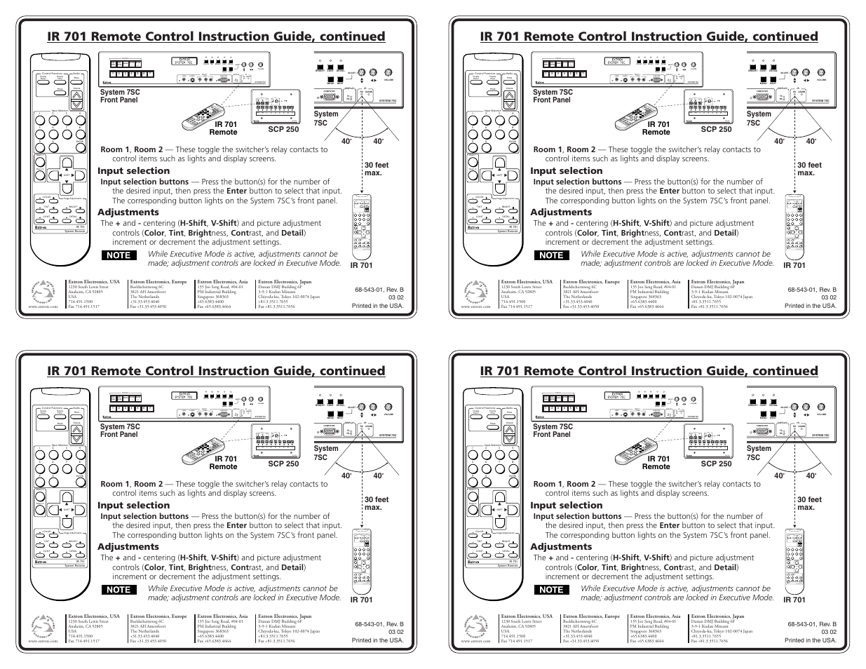 Extron Electronics IR 701 User Manual | Page 2 / 2