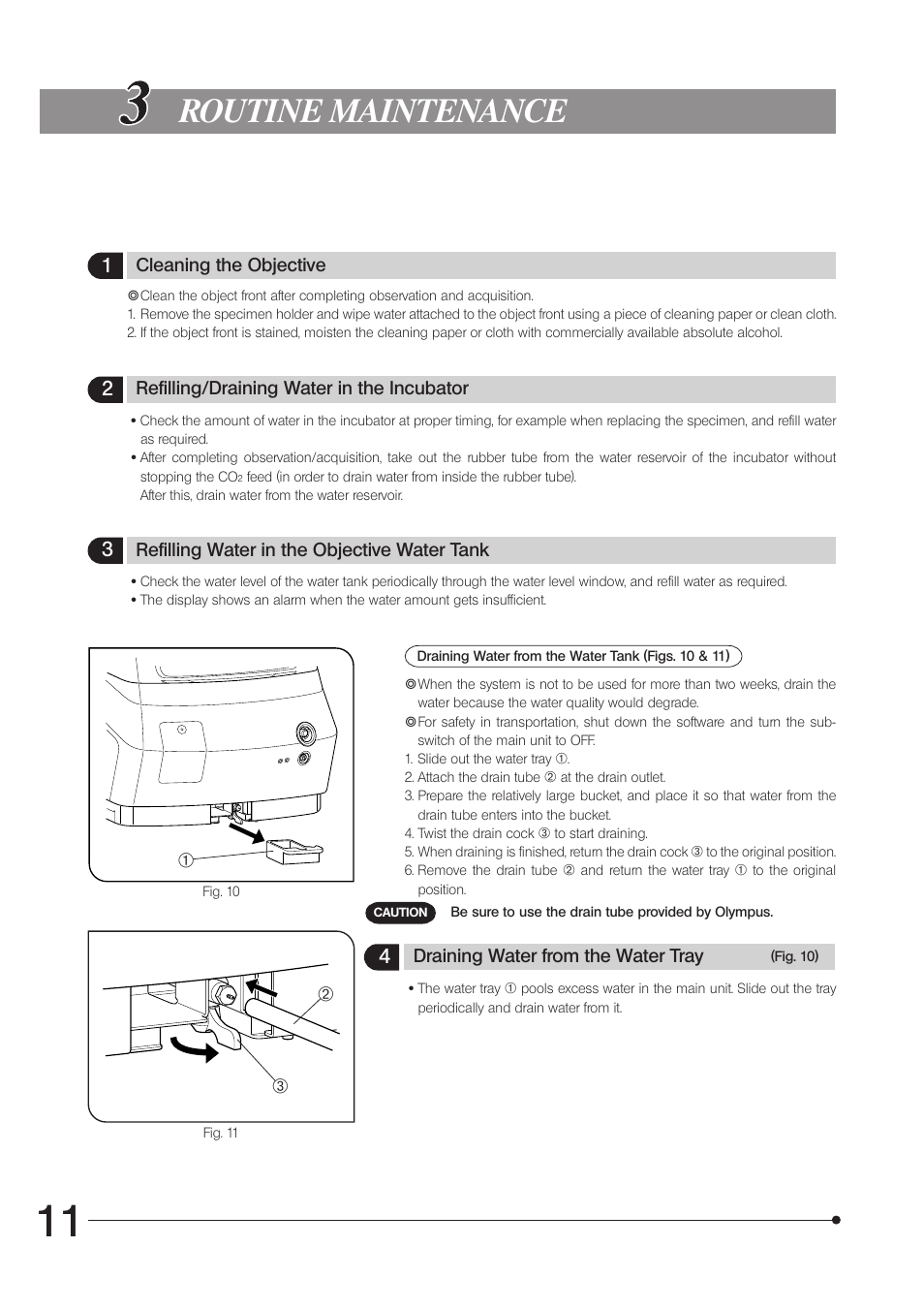 Routine maintenance | Olympus FV10i-LIV User Manual | Page 14 / 20