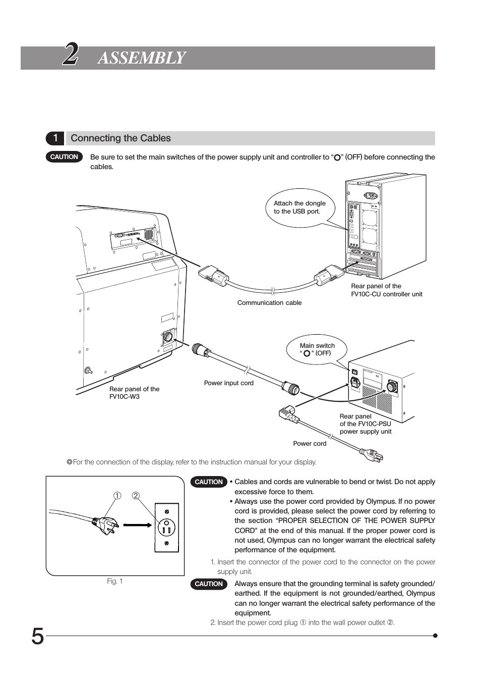 Assembly | Olympus FV10i-LIV User Manual | Page 8 / 20