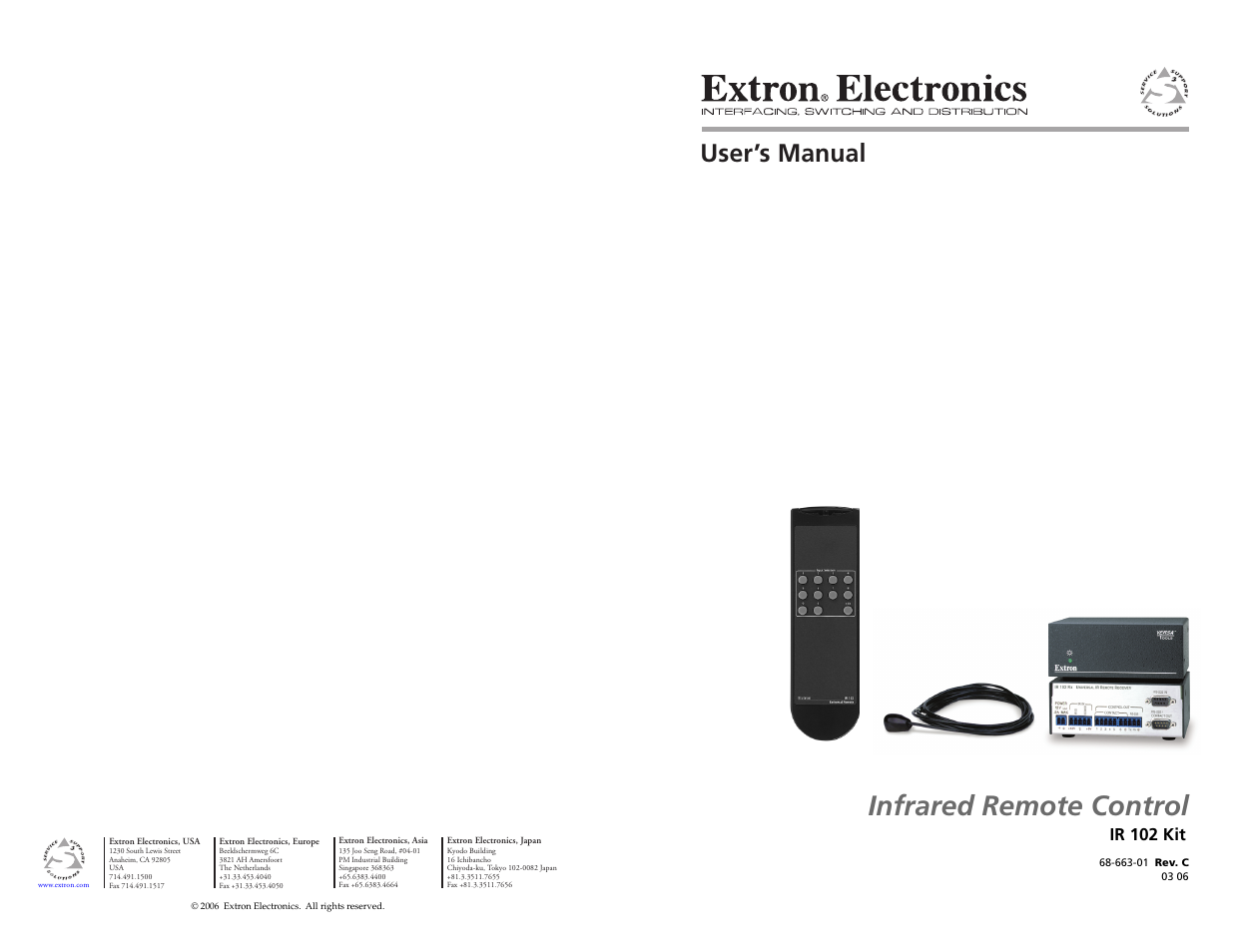 Extron Electronics IR 102 Kit User Manual | 13 pages