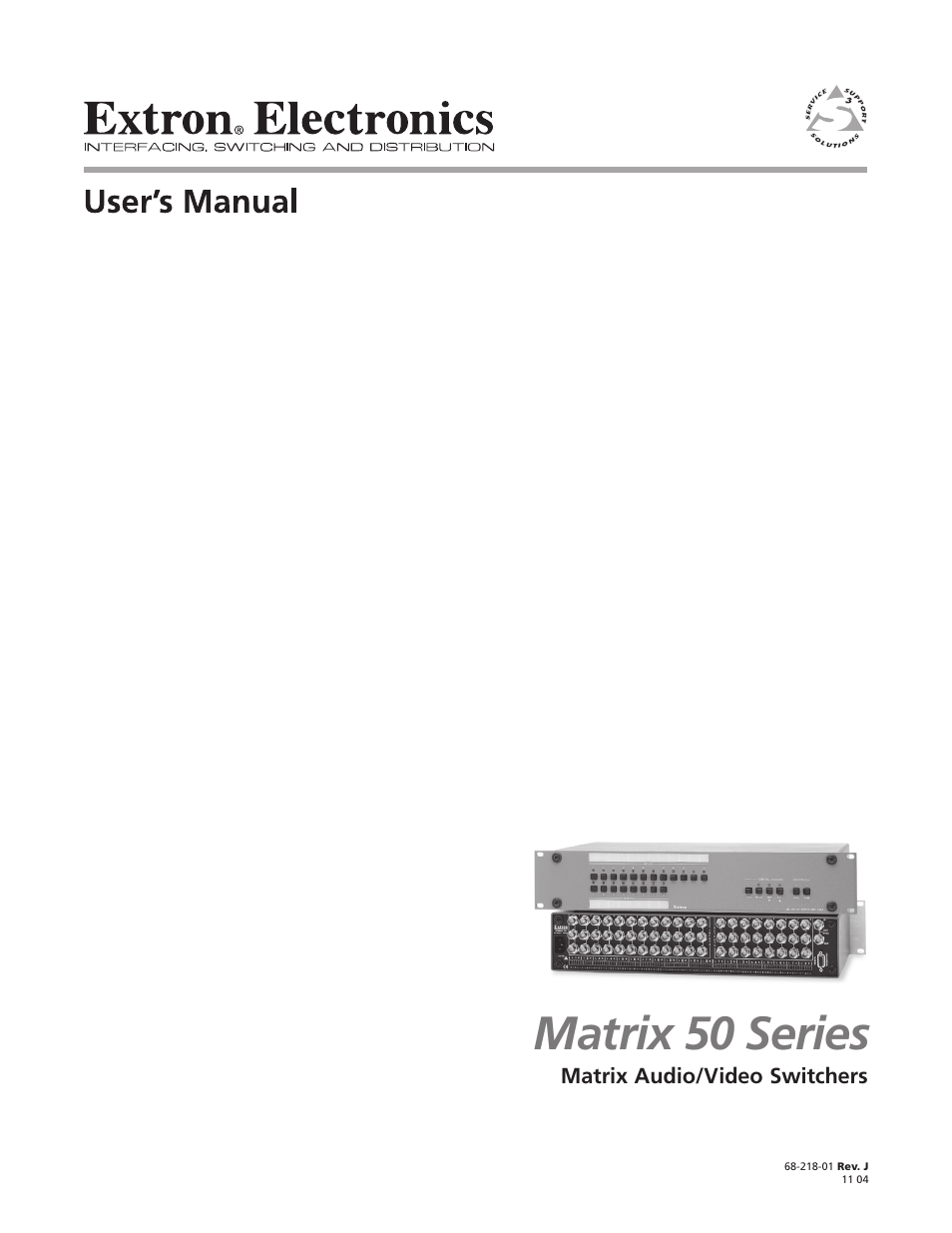 Extron Electronics Matrix 50 Series User Manual | 74 pages