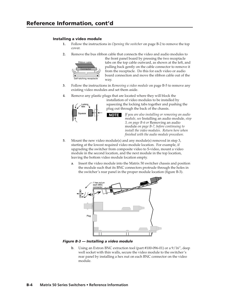 Reference information, cont’d | Extron Electronics Matrix 50 Series User Manual | Page 62 / 74