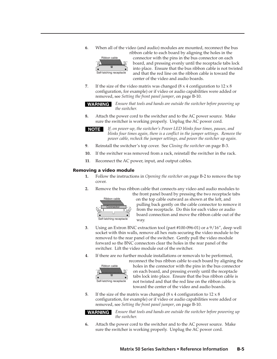 Extron Electronics Matrix 50 Series User Manual | Page 63 / 74