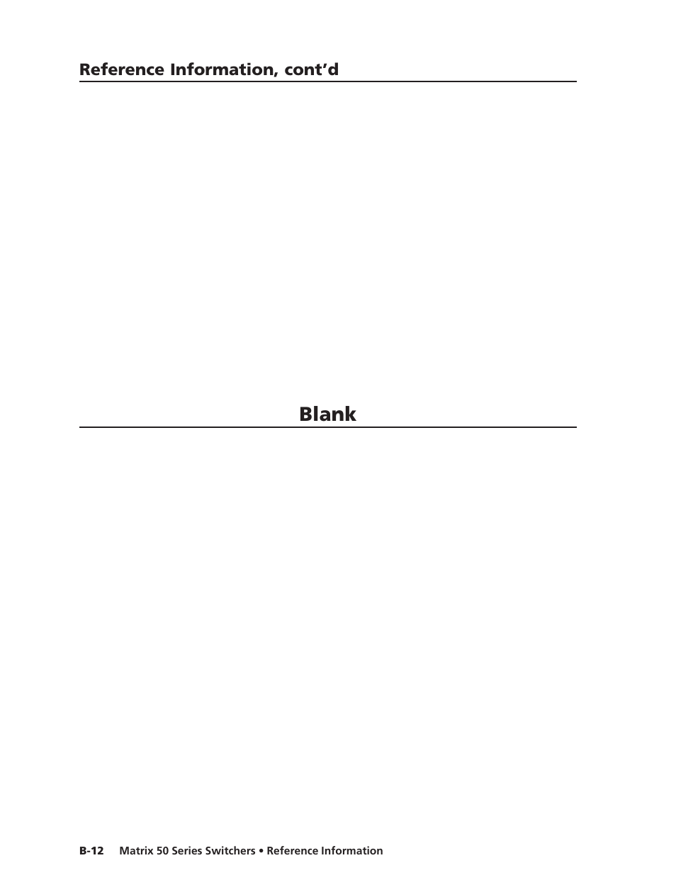 Blank | Extron Electronics Matrix 50 Series User Manual | Page 70 / 74
