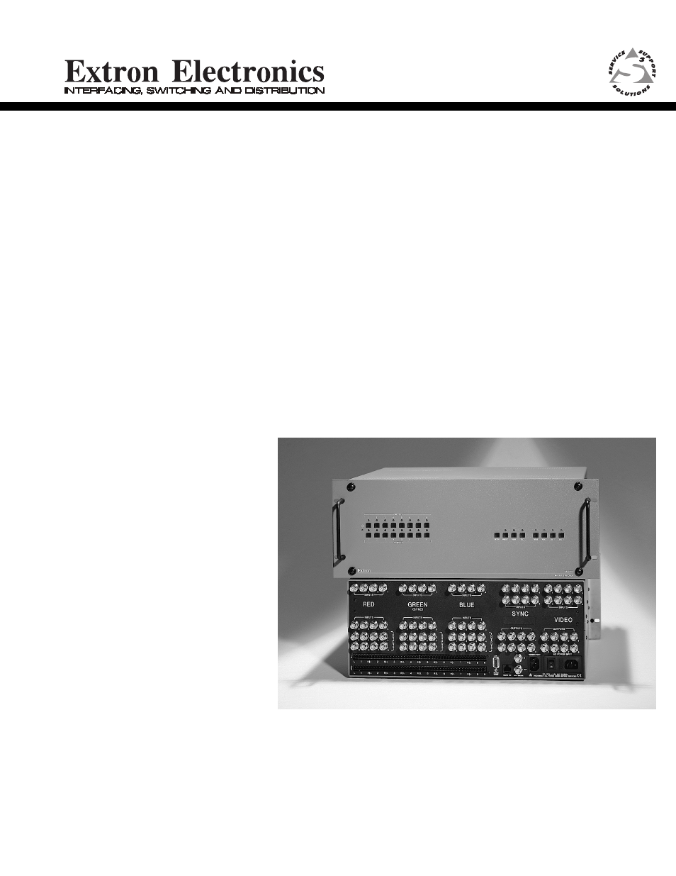 Extron Electronics Matrix 100 Switcher User Manual | 63 pages