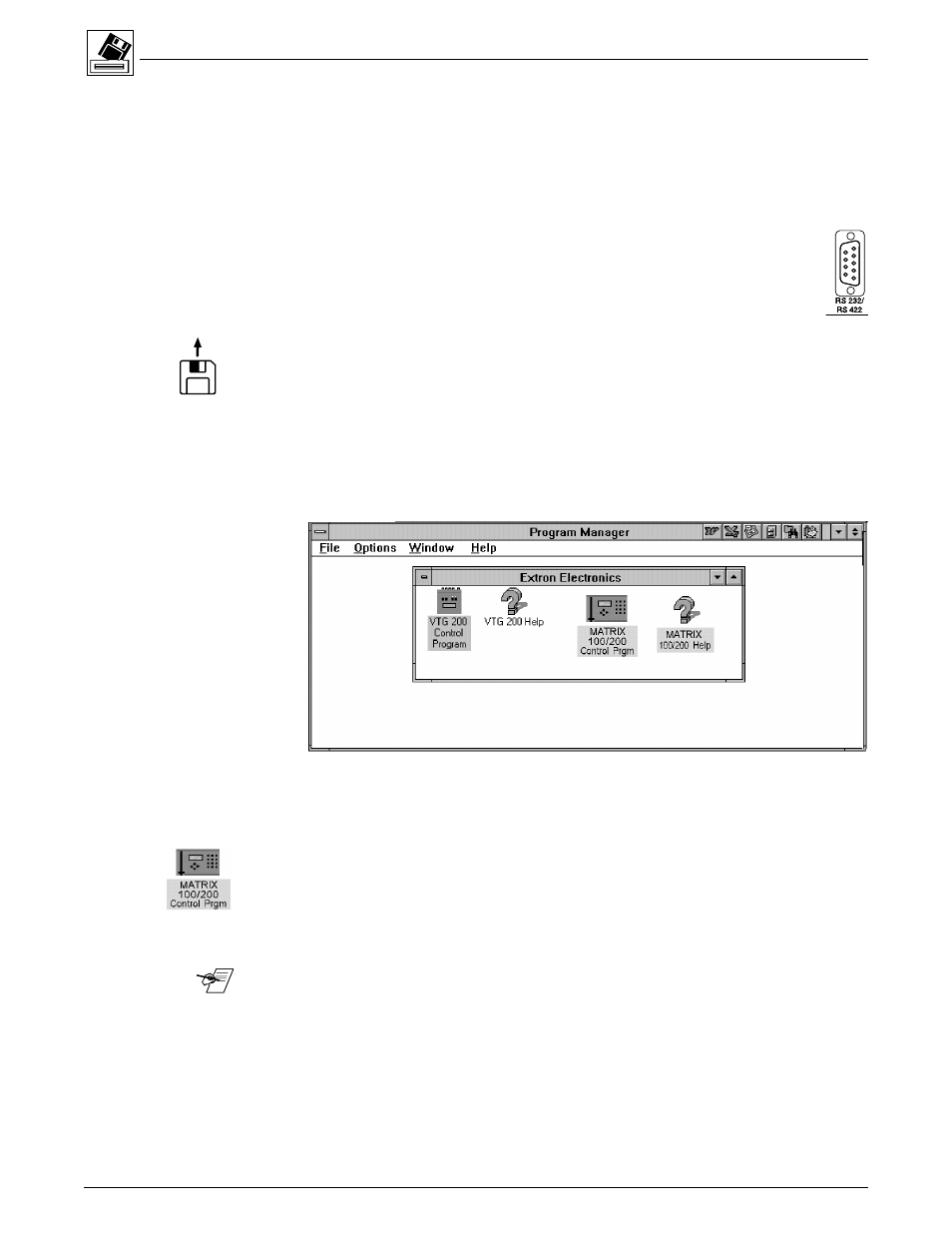 1 extron matrix control software | Extron Electronics Matrix 100 Switcher User Manual | Page 43 / 63