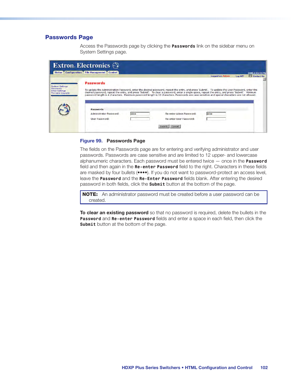 Extron Electronics HDXP Plus Series User Guide User Manual | Page 108 / 125