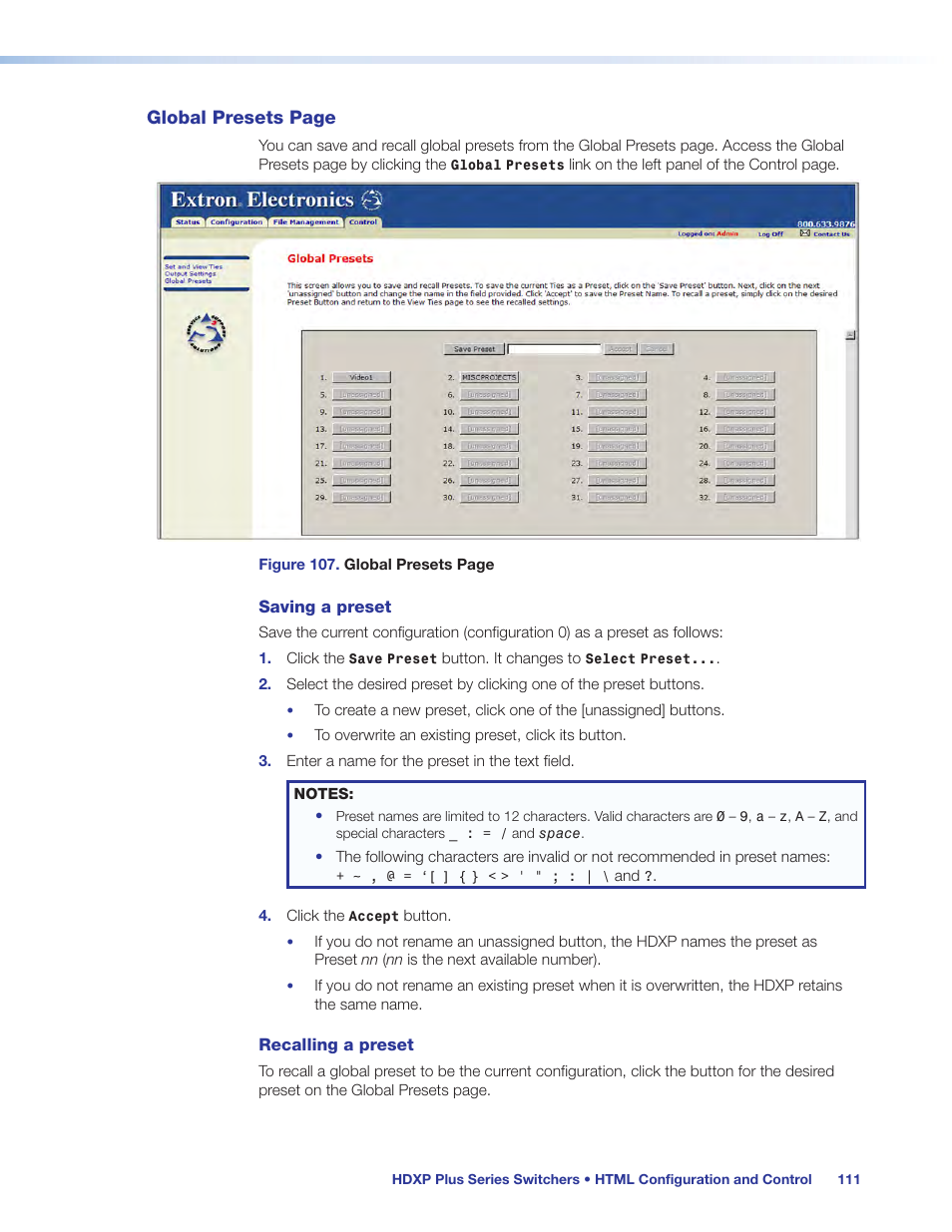 Extron Electronics HDXP Plus Series User Guide User Manual | Page 117 / 125