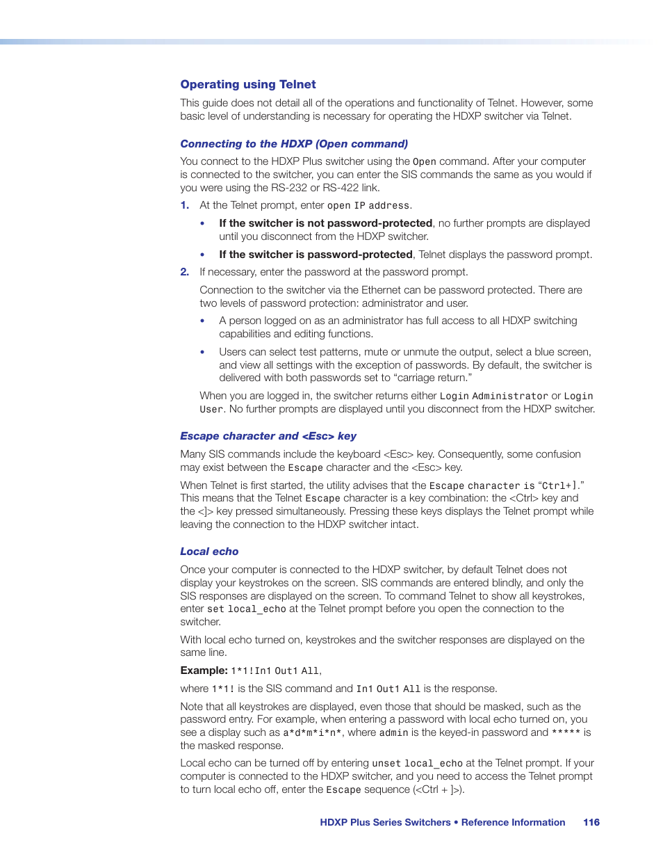 Extron Electronics HDXP Plus Series User Guide User Manual | Page 122 / 125