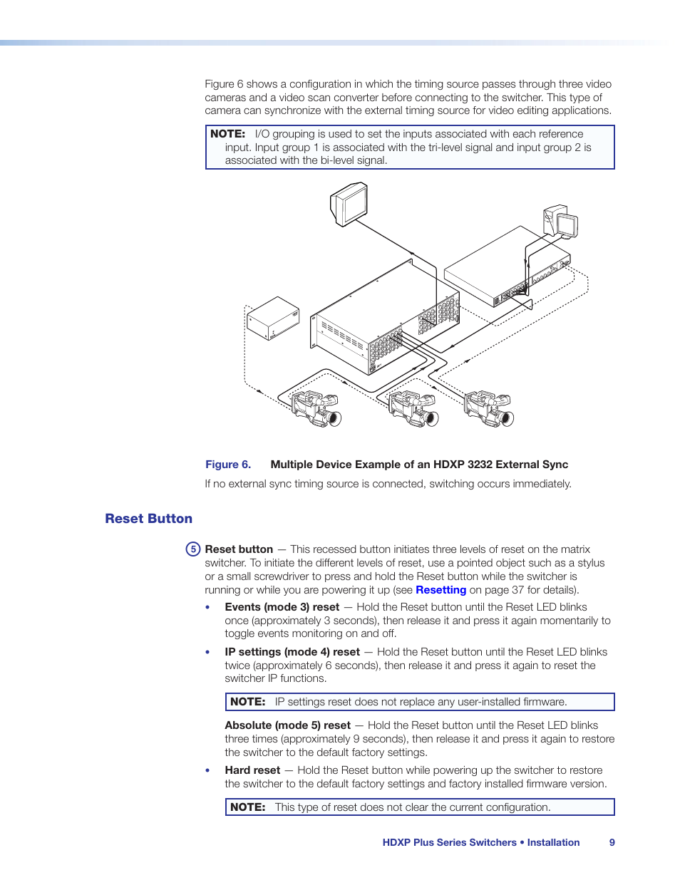 Reset button | Extron Electronics HDXP Plus Series User Guide User Manual | Page 15 / 125