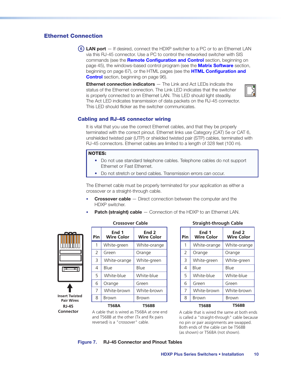 Ethernet connection | Extron Electronics HDXP Plus Series User Guide User Manual | Page 16 / 125
