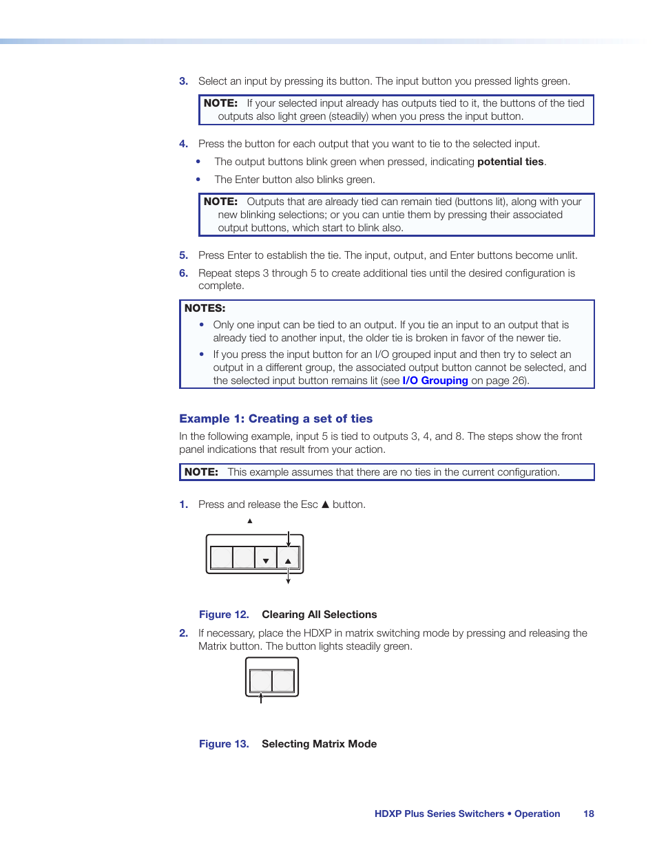 Example 1: creating a set of ties | Extron Electronics HDXP Plus Series User Guide User Manual | Page 24 / 125