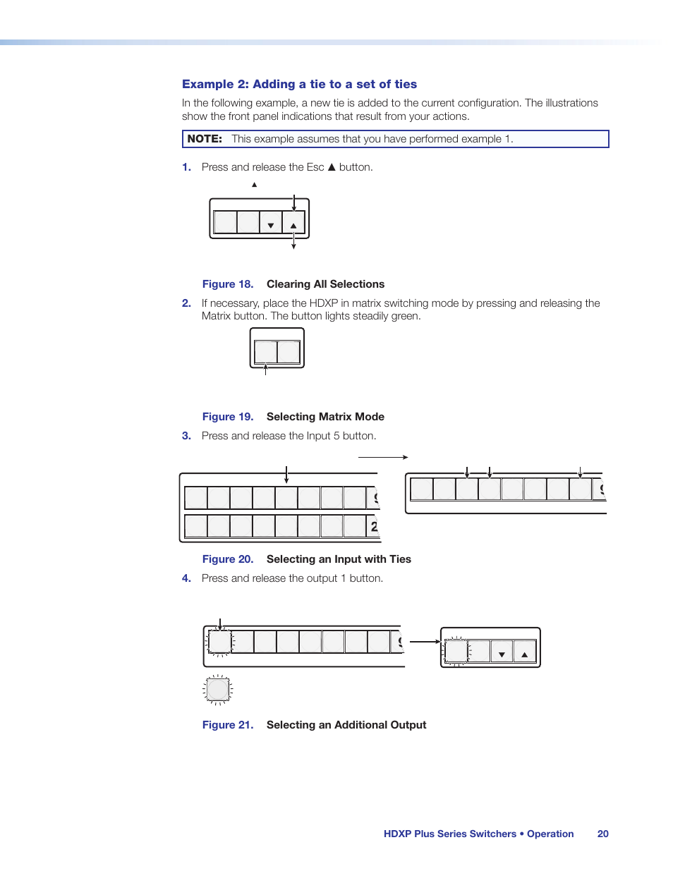 Example 2: adding a tie to a set of ties | Extron Electronics HDXP Plus Series User Guide User Manual | Page 26 / 125